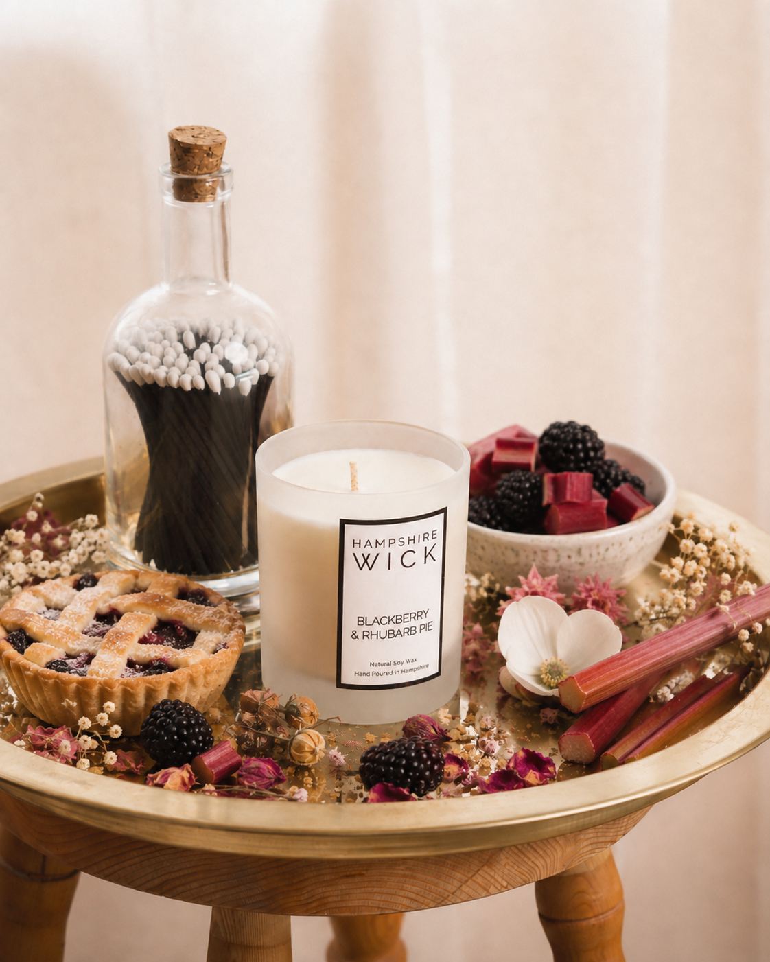 Blackberry & Rhubarb Pie Luxury Candle - Autumn Range