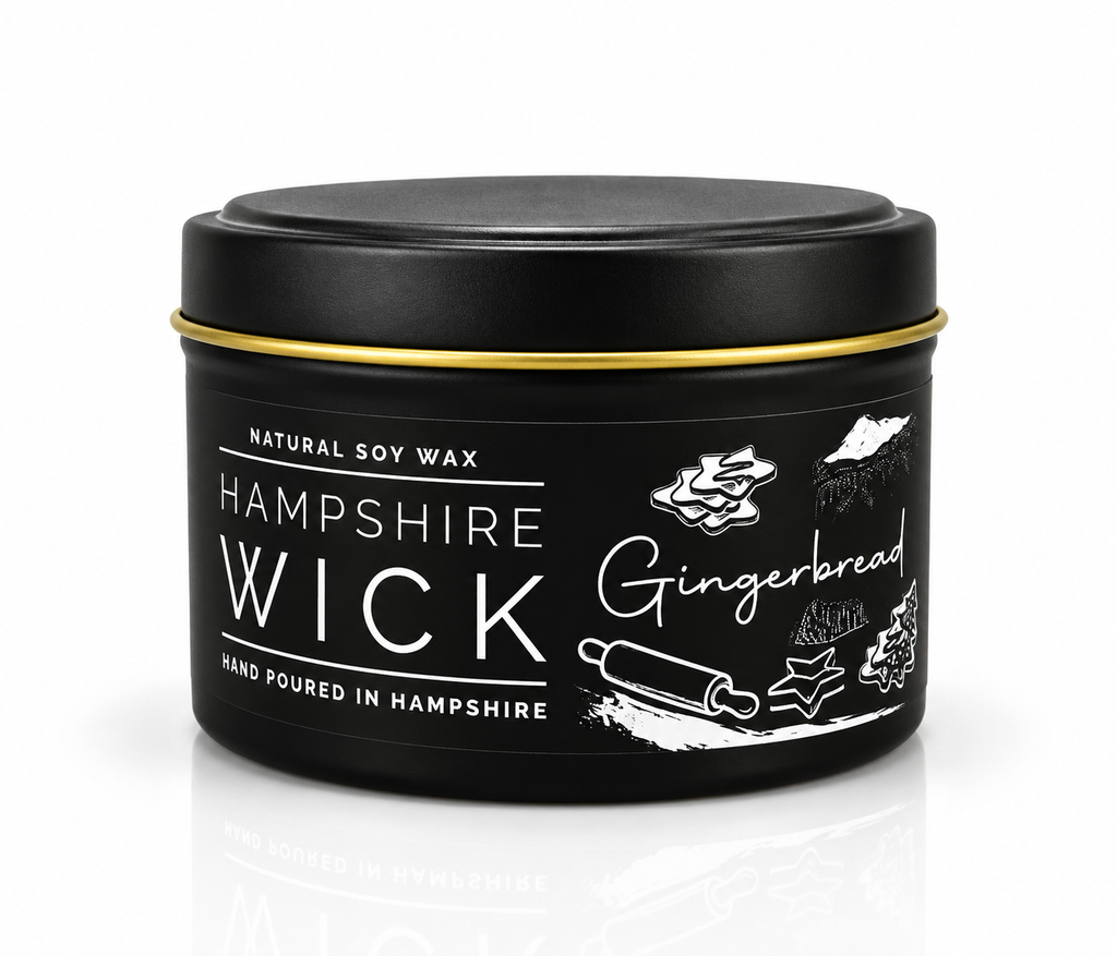 Gingerbread Candle Tin Soy Wax Hand Poured - Christmas Collection