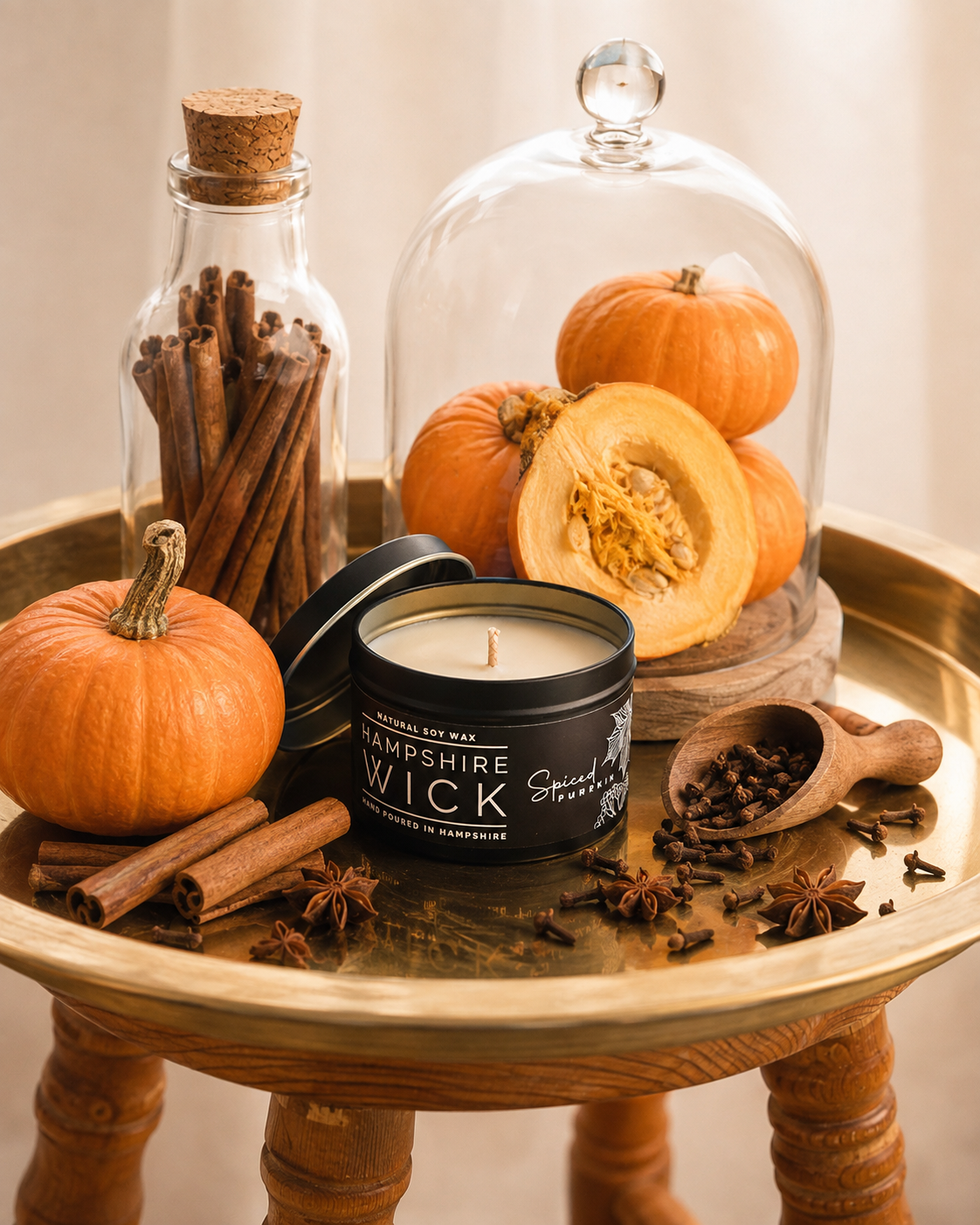 Spiced Pumpkin Candle Tin - Autumn Range