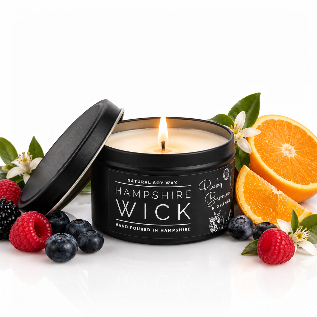 Ruby Berries & Orange Candle Tin