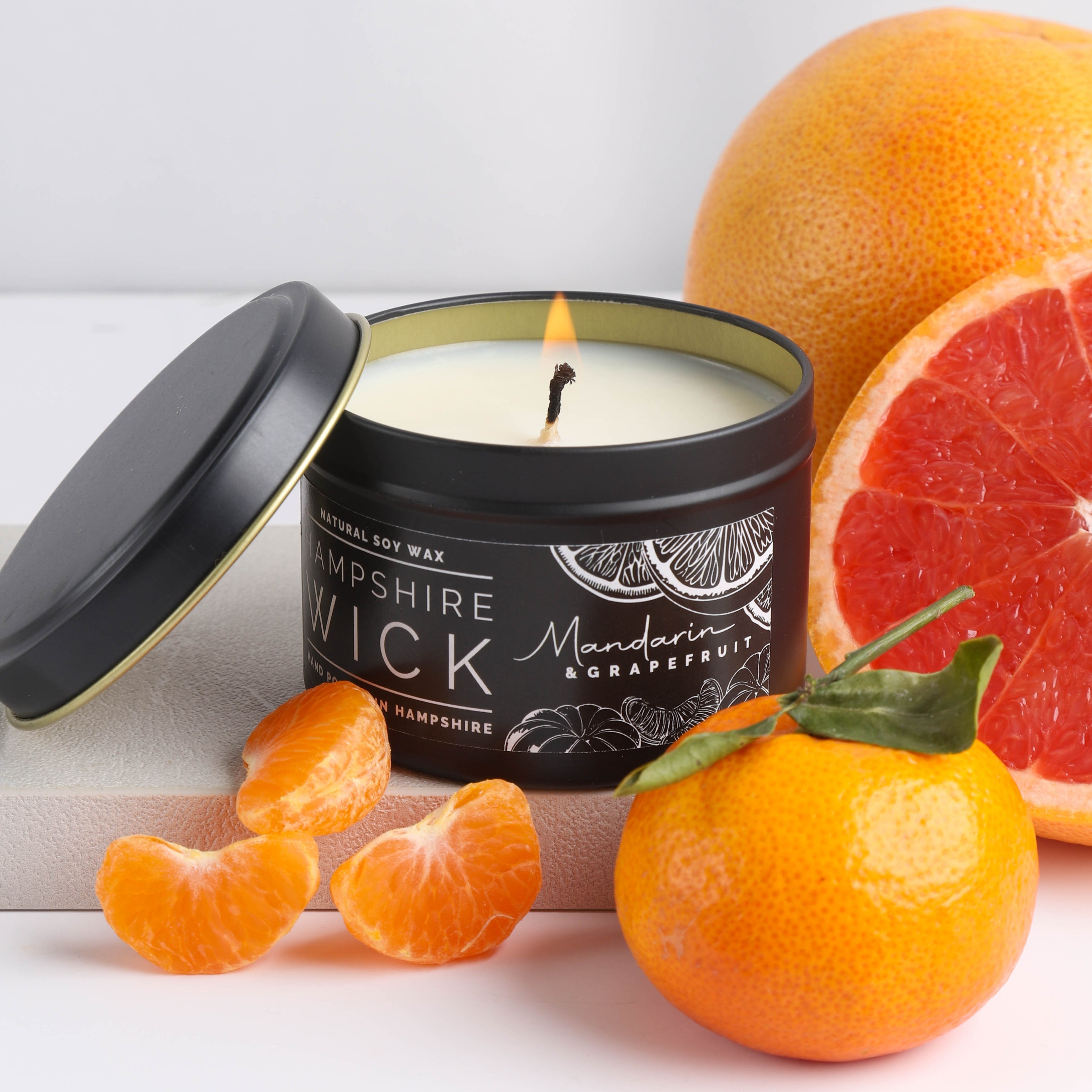 Mandarin & Grapefruit Candle Tin