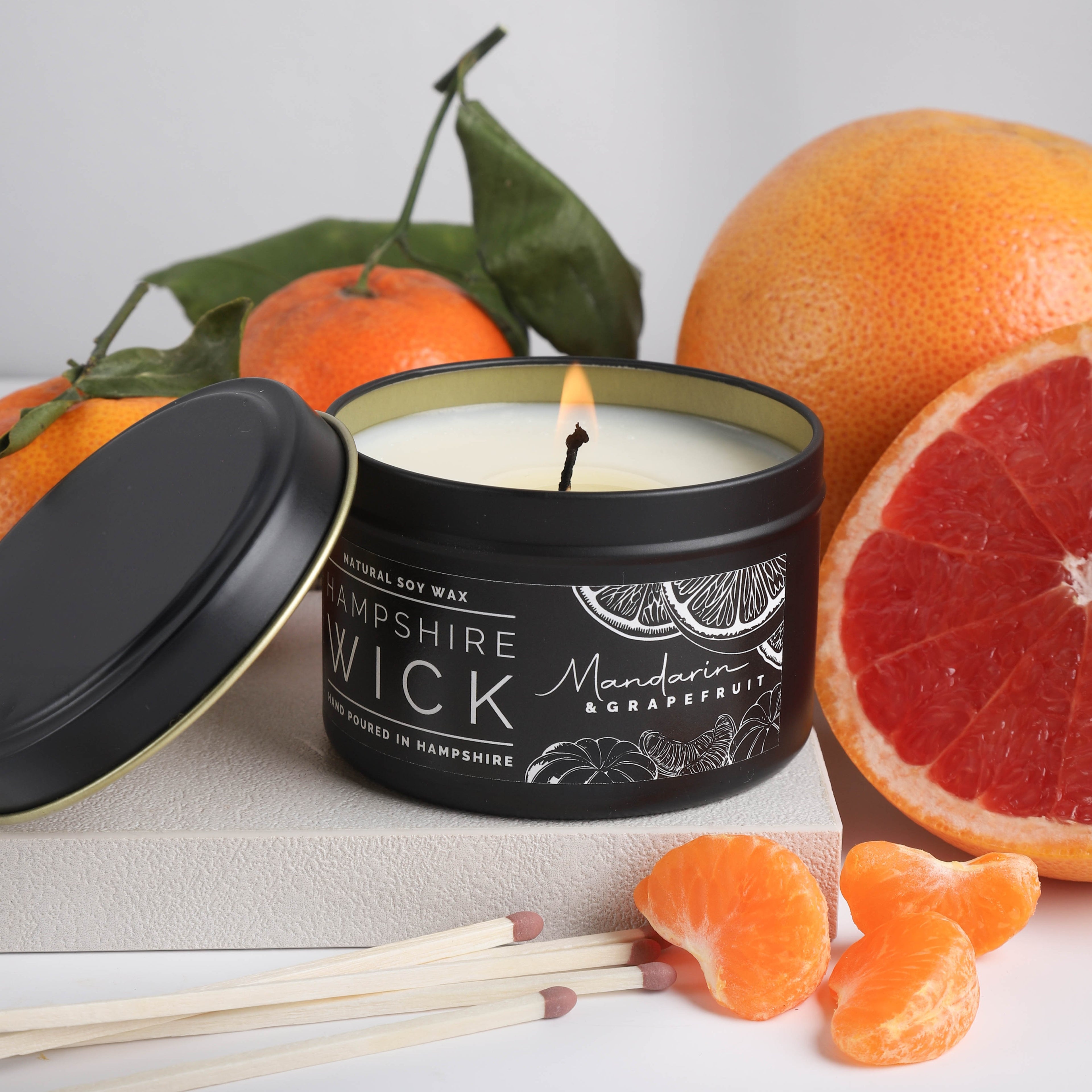 Mandarin & Grapefruit Candle Tin