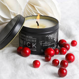 Festive Cranberry Candle Tin