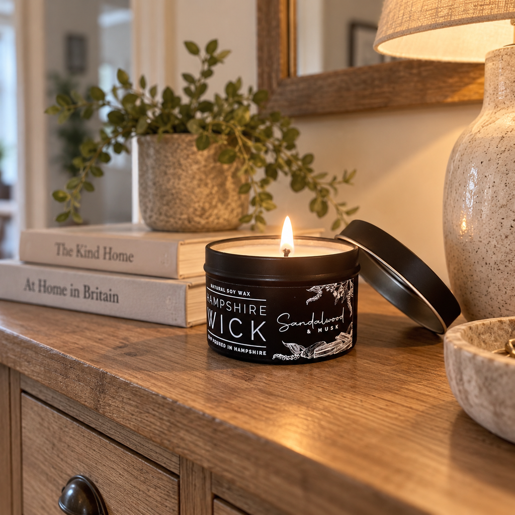 Sandalwood & Musk Candle Tin
