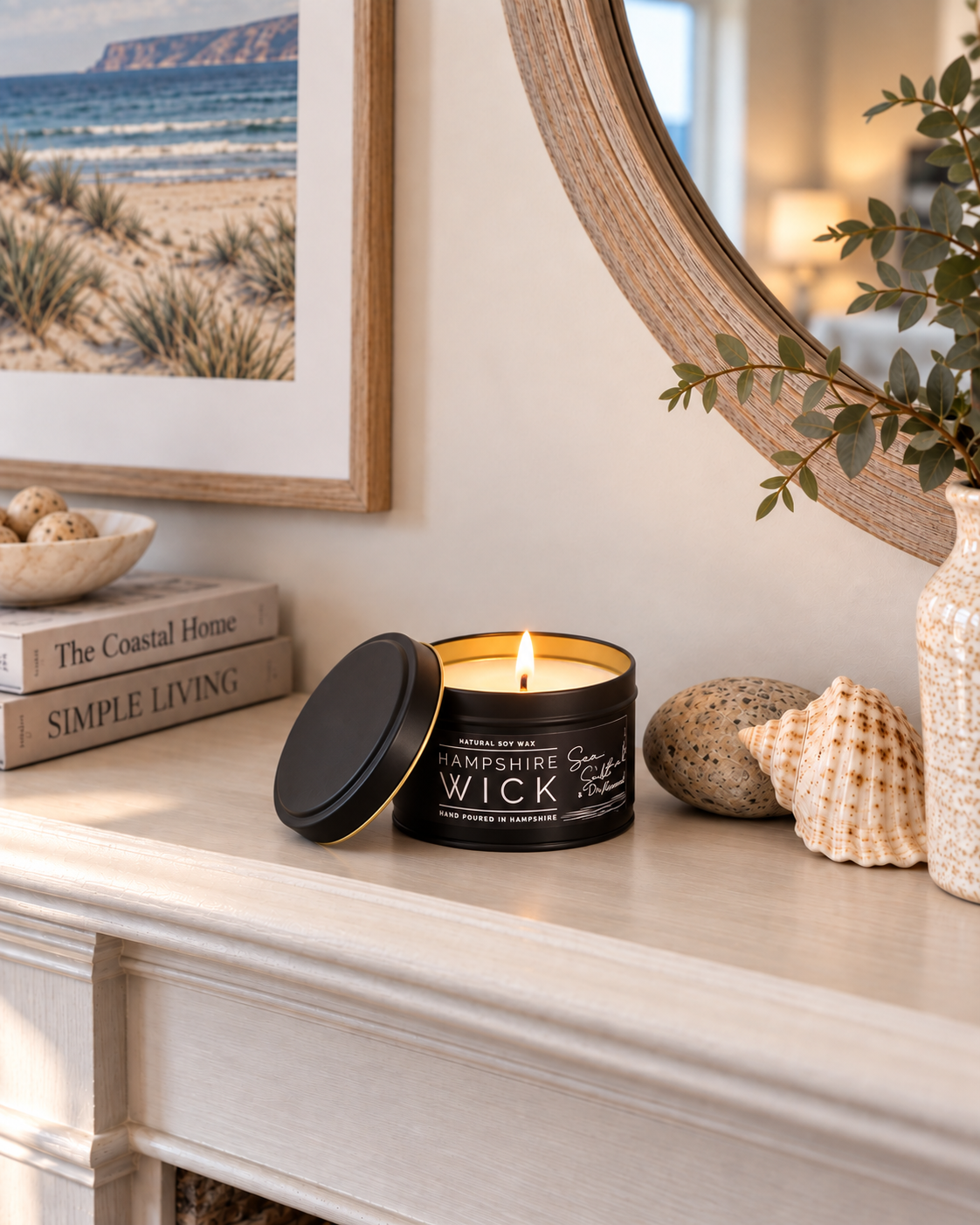 Sea Salt & Driftwood Candle Tin