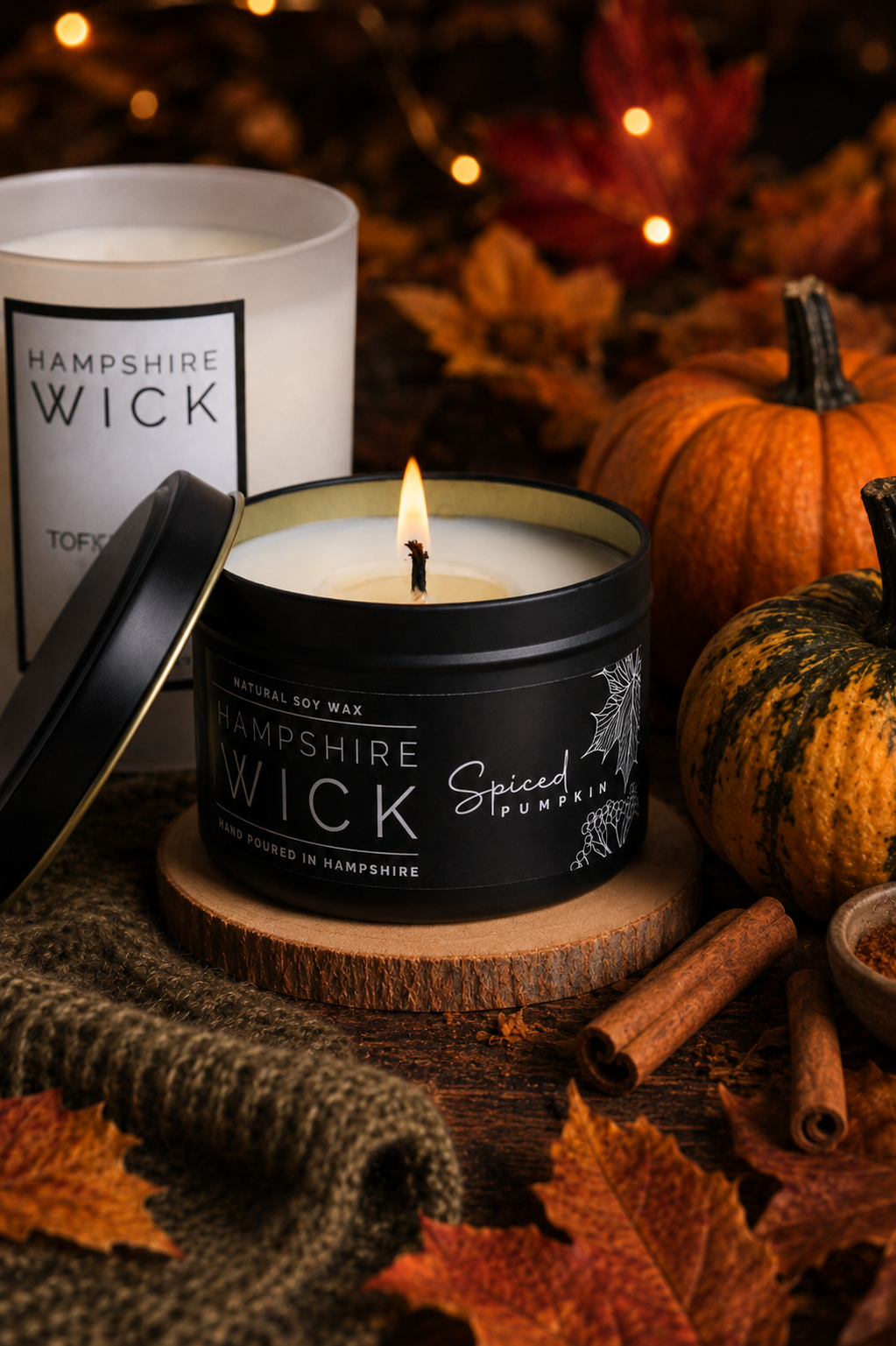 Spiced Pumpkin Candle Tin - Autumn Range