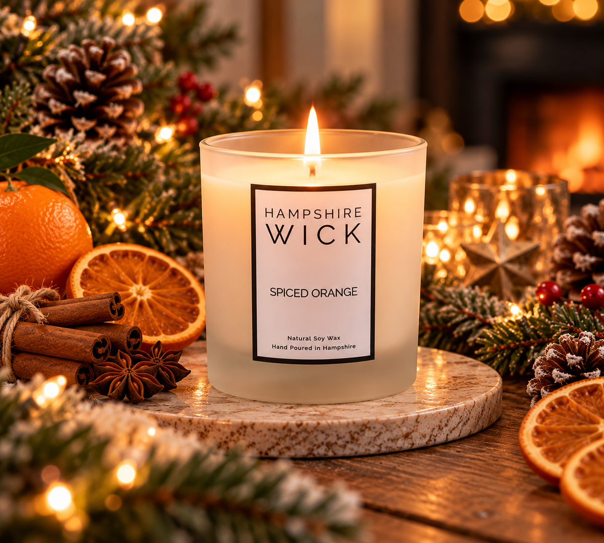 Spiced Orange Luxury Candle Soy Wax Hand Poured - Christmas Collection