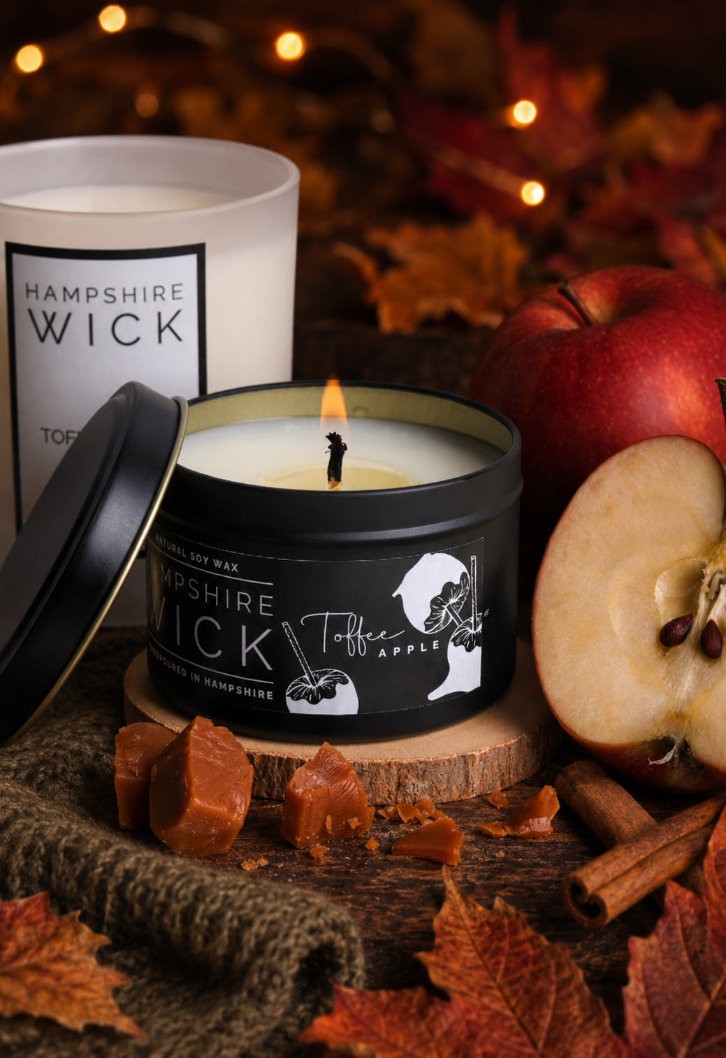 Toffee Apple Candle Tin - Autumn Range