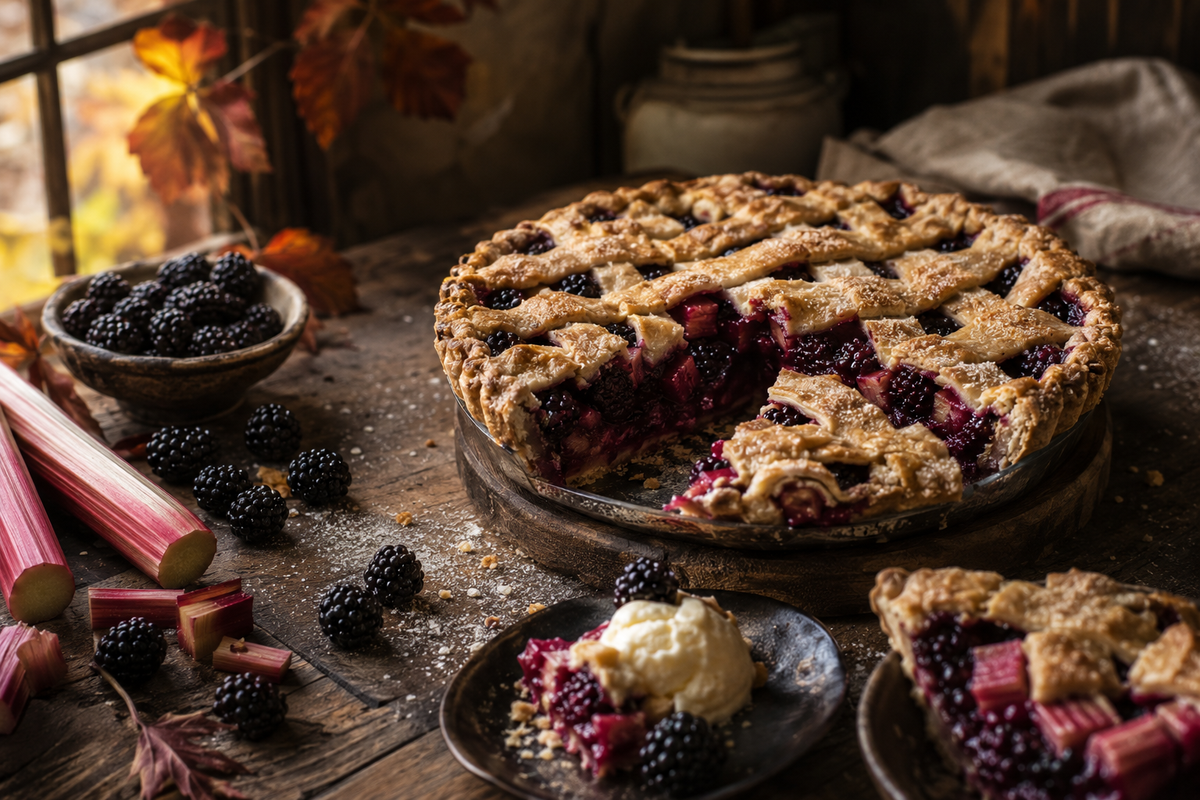 Blackberry & Rhubarb Pie Luxury Candle - Autumn Range