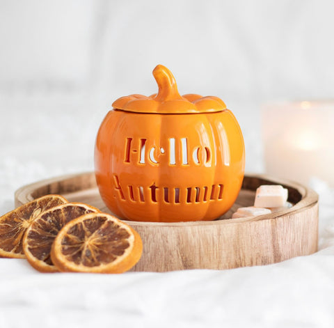 'Hello Autumn' Pumpkin Wax Burner